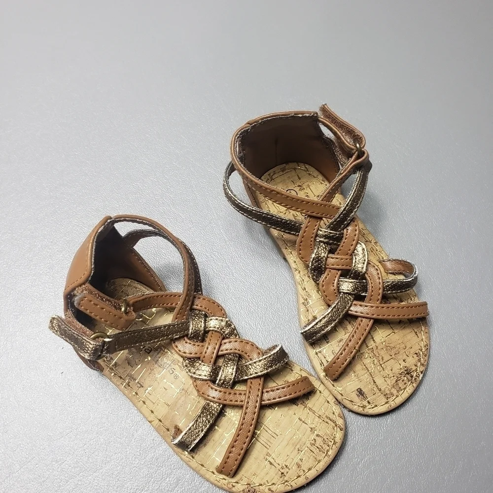 koala kids baby girls brown sandals size 5